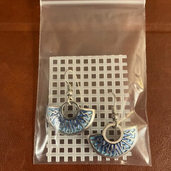 Shelia Fleet Runic Dress Necklace and Earrings in Skaill Enamel - Picture 2 of 5